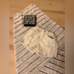 Art Class Light Gray Distressed Jean Shorts